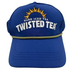 Twisted Tea Hard Iced Tea Rope Hat Blue Snapback Perforated Performance Cap